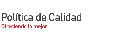 Titular Política de Calidad